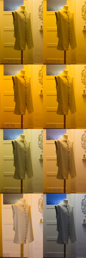 Übersicht der Weißabgleich-Modi