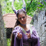 Kleid und Kopfschmuck Gehörnte - malificent style