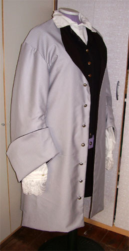 Gehrock schwarzer Brokat